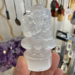 Statuette Ganesh en Sélénite