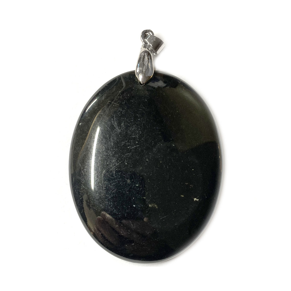 Pendentif Ovale en Obsidienne