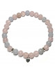 Bracelet en Calcédoine & Quartz Rose
