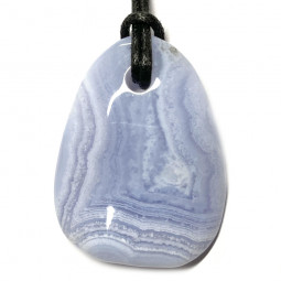 Pendentif Percé en Calcédoine - Forme Pétale