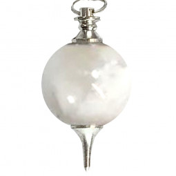 Pendule Boule Séphoroton en Pierre de Lune Blanche