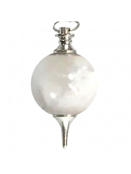 Pendule Boule Séphoroton en Pierre de Lune Blanche