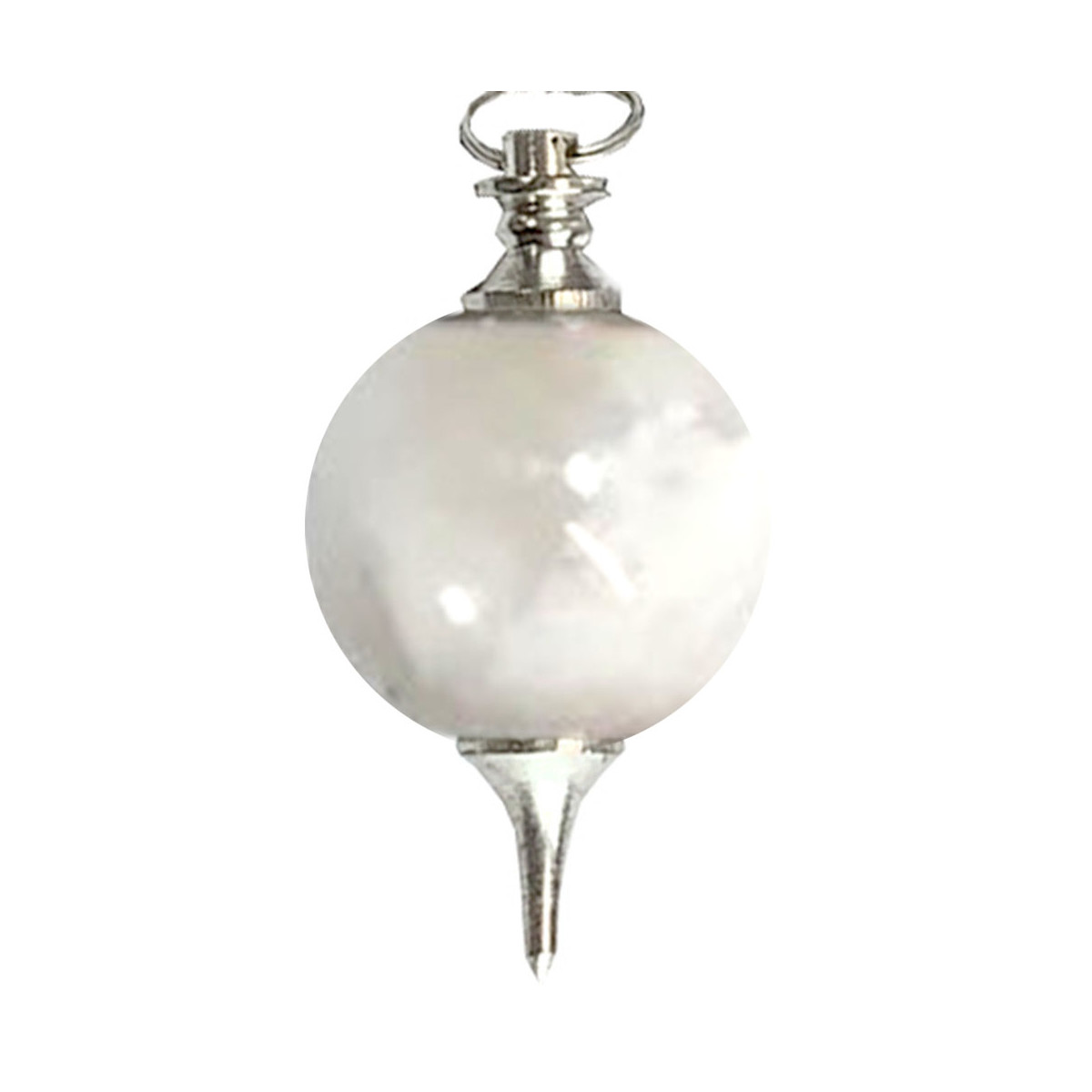 Pendule Boule Séphoroton en Pierre de Lune Blanche