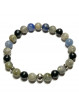 Bracelet Boules en Labradorite, Aventurine Bleue & Shungite