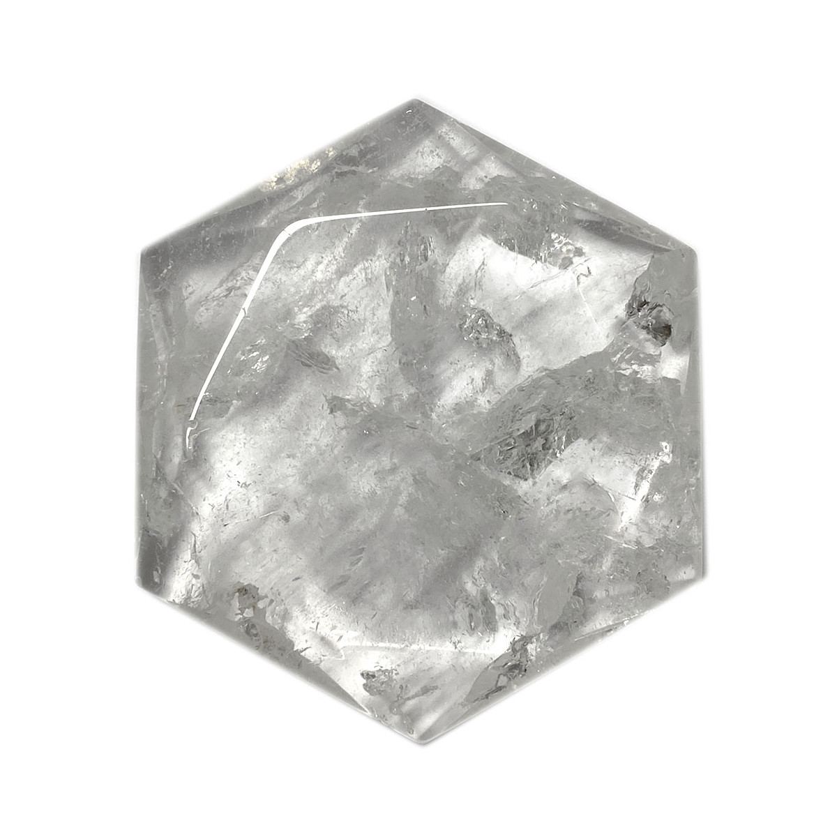 Hexagone en Cristal de Roche - 40 Grammes