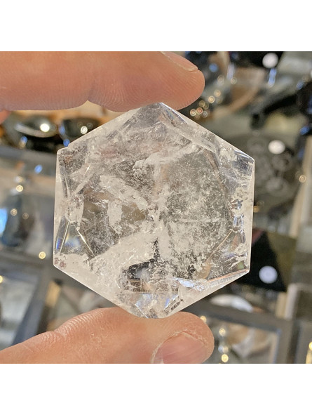 Hexagone en Cristal de Roche - 40 Grammes