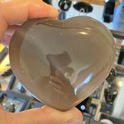 Coeur en Agate Grise - 235 Grammes
