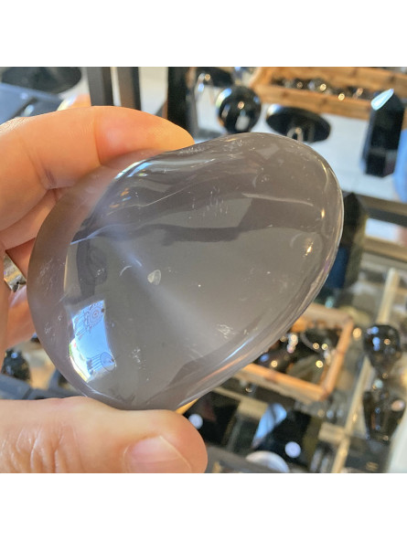 Coeur en Agate Grise - 235 Grammes