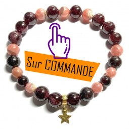 Bracelet Boules en Grenat &...