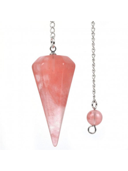 Pendule Cône en Quartz Hématoïde