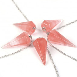 Pendule Cône en Quartz Hématoïde