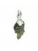 Pendentif en Moldavite Brute & Argent