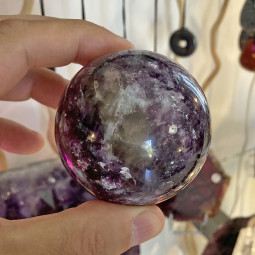 Sphère en Lépidolite Violette EXTRA - 320 Grammes