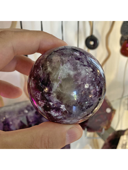 Sphère en Lépidolite Violette EXTRA - 320 Grammes