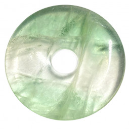 Pendentif en Fluorite Verte - Donut de 4 cm