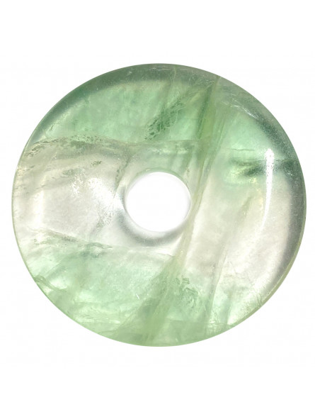 Pendentif en Fluorite Verte - Donut de 4 cm