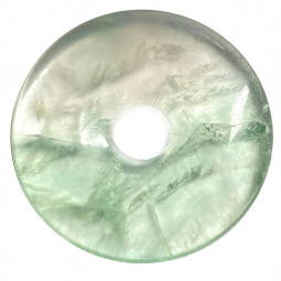 Pendentif en Fluorite Verte - Donut de 4 cm