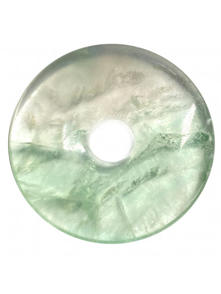 Pendentif en Fluorite Verte - Donut de 4 cm