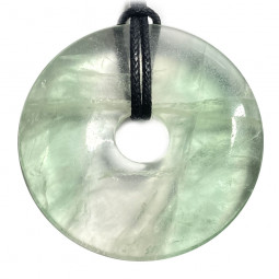 Pendentif en Fluorite Verte - Donut de 4 cm