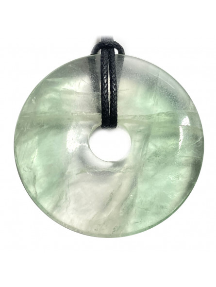 Pendentif en Fluorite Verte - Donut de 4 cm