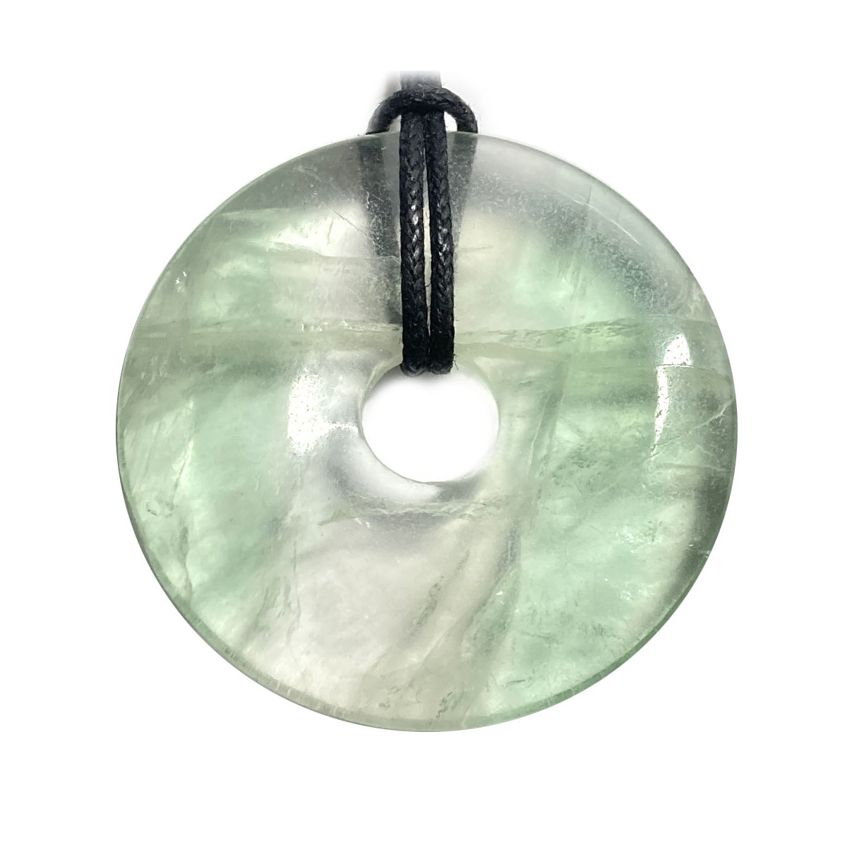 Pendentif en Fluorite Verte - Donut de 4 cm