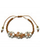 Bracelet Boules Macramé en Howlite & Pierre de Soleil