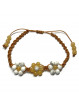 Bracelet Boules Macramé en Howlite & Aventurine Rouge