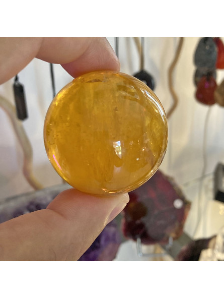 Sphère en Fluorite Jaune - 44 mm