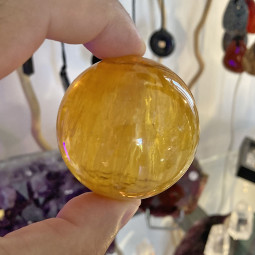 Sphère en Fluorite Jaune - 50 mm