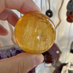 Sphère en Fluorite Jaune - 50 mm