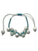 Bracelet Boules Macramé en Howlite & en Amazonite