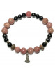 Bracelet Boules en Rhodonite & Shungite