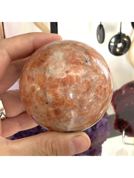 Sphère en Pierre de Soleil - 72 mm