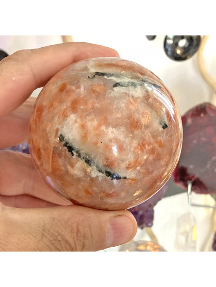 Sphère en Pierre de Soleil - 72 mm
