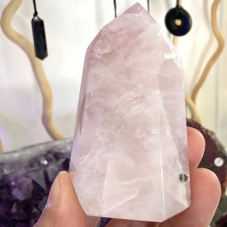 Pointe en Quartz Rose - 84 mm