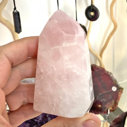 Pointe en Quartz Rose - 84 mm