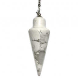 Pendule en Howlite de Forme Conique