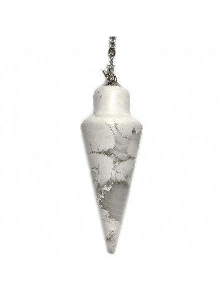 Pendule en Howlite de Forme Conique