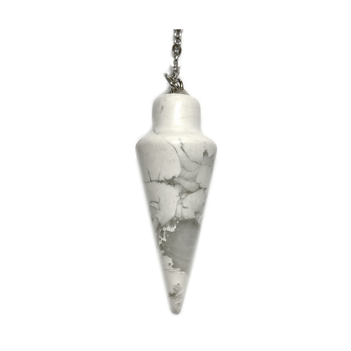 Pendule en Howlite de Forme Conique