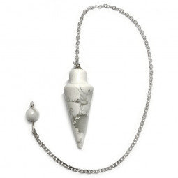 Pendule en Howlite de Forme Conique
