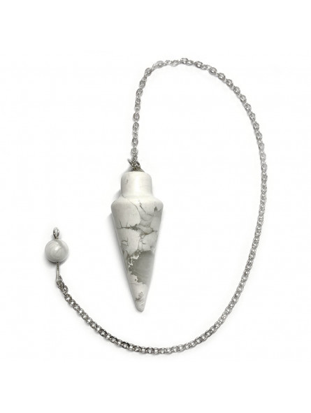 Pendule en Howlite de Forme Conique