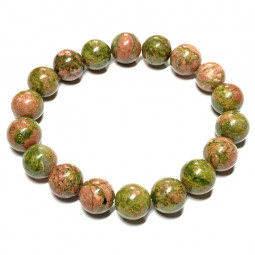 Bracelet en Unakite - Boules de 10 mm