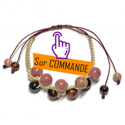 Bracelet Boules Macramé en...