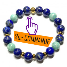 Bracelet Boules en Lapis...