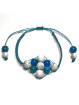 Bracelet Boules Macramé en Howlite & en Apatite