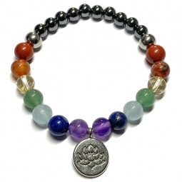 Bracelet Boules Création 7 Chakras & Lotus