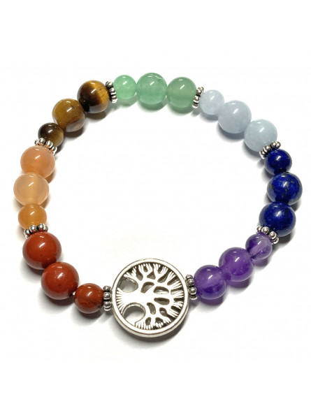 Bracelet Boules Création 7 Chakras & Arbre de Vie
