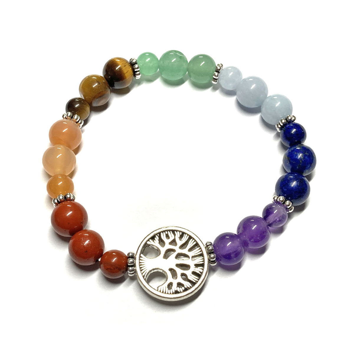 Bracelet Boules Création 7 Chakras & Arbre de Vie