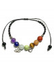 Bracelet Boules Macramé 7 Chakras, Cœur & Lotus