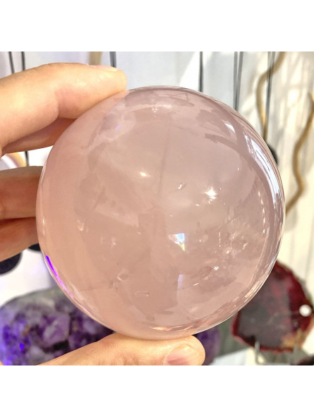 Sphère en Quartz Rose Étoilé - 700 Grammes